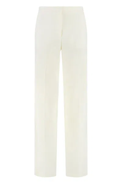 Pinko Jacopone Wide Leg Trousers In White