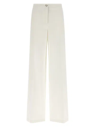 Pinko Jacopone Wide-leg High-waisted Pants In Neutral