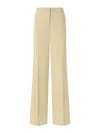 Pinko Wide-leg Trousers With Tailored Silhouette And High Waist In Yellow