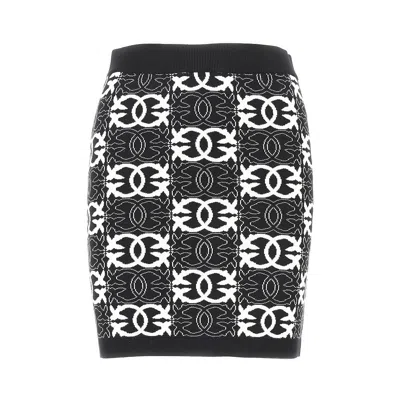 PINKO JACQUARD KNIT MINI SKIRT
