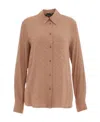 Pinko Jacquard-logo Long-sleeve Shirt In Brown