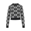Pinko Gypsies Cropped Sweater Black/white In Multi