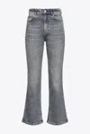 Pinko Britney Bootcut-jeans Mit Hohem Bund In Vintage Grey Wash
