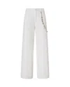 Pinko Relaxed Fit White Jeans With Side Chain Detailing