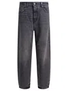 Pinko Love Birds Straight-leg Jeans In Gray