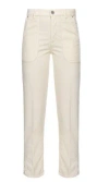 Pinko Cloe Straight-leg Corduroy Trousers In Bianco/latte