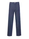 Pinko Loose Jeans With Back Patch Pockets In Blue
