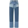 Pinko Jean Droit Avec Mini Clous Façon Strass In Blue