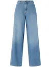 Pinko Jean Palazzo En Denim Moyen Clair In Blue