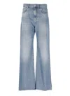 Pinko Light Blue Wanda Wide Leg Jeans In Blue