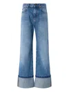 Pinko Wide Leg Trousers Featuring Pockets In Blue