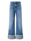 Pinko Wide Leg Trousers Featuring Pockets In Blue