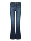 Pinko Flared Power Stretch Denim Jeans In Blue