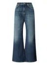 Pinko Wanda Wide Leg Jeans In Medium Dark Vintage Wash In Blue