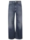 Pinko Wanda Wide Leg Jeans In Medium Dark Vintage Wash In Blue