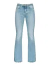 Pinko Flared Light Vintage Stretch Denim Jeans In Blue