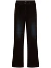 Pinko Pinter Denim Trousers In Brown