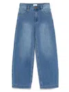 Pinko Logo-print Straight-leg Jeans In Blue