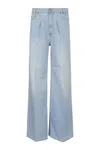 Pinko Logo Patch Denim Jeans In Denim