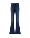 Pinko Power Stretch Denim Flared Jeans In Blue