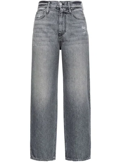 Pinko Estelle Cotton-blend Jeans In Light Grey Wash