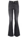 Pinko Jeans Boot-cut - Lavado Oscuro In Lavaggio Vintage Grigio Scuro