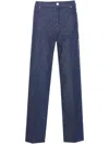 Pinko Loose Jeans With Back Patch Pockets In Multicolor