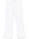 Pinko High Waist Flared Hem Five-pocket Trousers In White