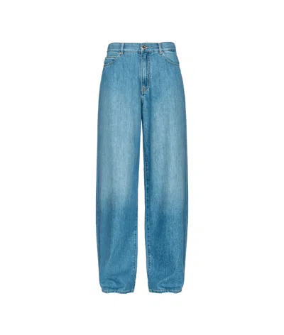 Pinko Jeans With Belt Loops In Blue