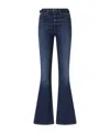 Pinko Flared Power Stretch Denim Jeans In Blue