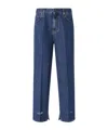 Pinko Loose-leg Jeans With Slit On The Hem In Blue