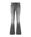 Pinko Embroidered Flare Jeans In Gray