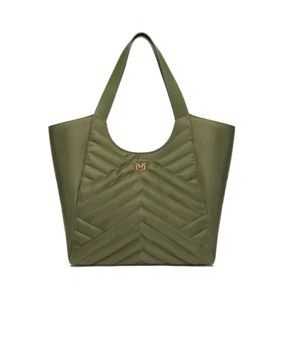 Pinko Jigsaw Tote Bag In Green