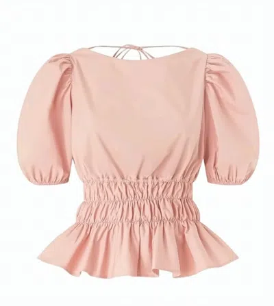 Pinko Joandra Cotton Poplin Crop Top In Pink