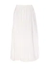 Pinko White Skirt With Balloon Design And Pleated Details In White