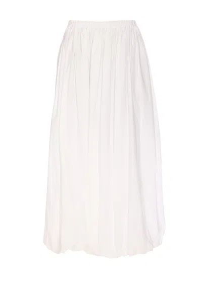 Pinko Johnny Long Balloon Skirt In White