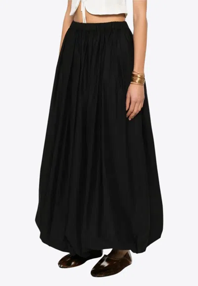 Pinko Johnny Poplin Maxi Skirt In Black