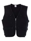Pinko Joker Vest Sleeveless V-neck Pockets In Black
