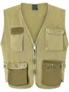 Pinko Multi-pocket Fisherman-style Vest In Green