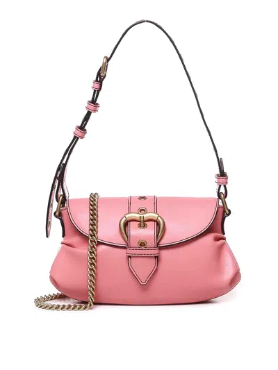 Pinko Jolene Bag Mini In Calfskin In Rosado