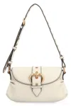 Pinko Jolene Small Shoulder Bag With Heart Buckle In Beige