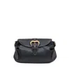 Pinko Jolene Shoulder Bag With Heart Buckle In Black