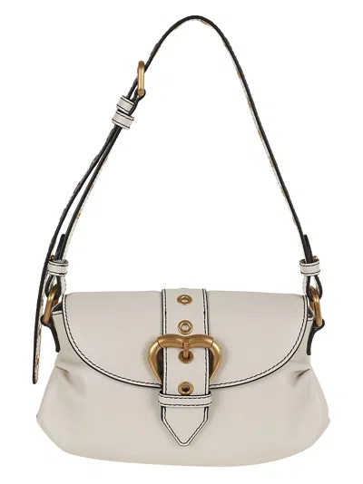 Pinko Jolene Shoulder Mini Vitello C In Q Bianco Seta Antique Gold