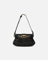 Pinko Jolene Small Shoulder Bag In Shiny Suede