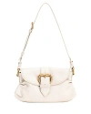 Pinko Jolene Vitello Shoulder Bag In Silk White