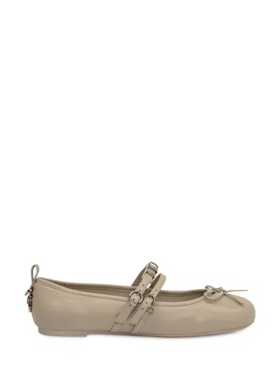 PINKO PINKO GIOIA LEATHER BALLET FLATS