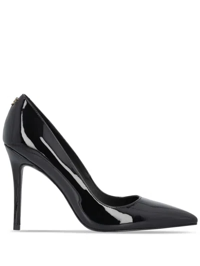 Pinko 'juliette' Stiletto Pumps With Logo Detail In Patent Leather Woman In Black