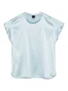 Pinko Farida Blouse Satin Silk Clothing In Light Blue