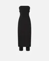 Pinko Jumpsuit With Skirt-effect Front In Black
