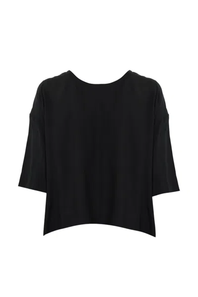 Pinko Juno Blouse In Viscose Twill In Nero